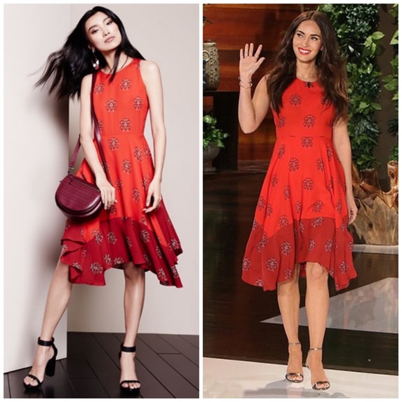 A.L.C. Dresses & Skirts - NEW A.L.C. 100% Silk Handkerchief Hem Paisley Print Midi Dress 8 ASO Megan Fox